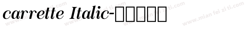 carrette Italic字体转换